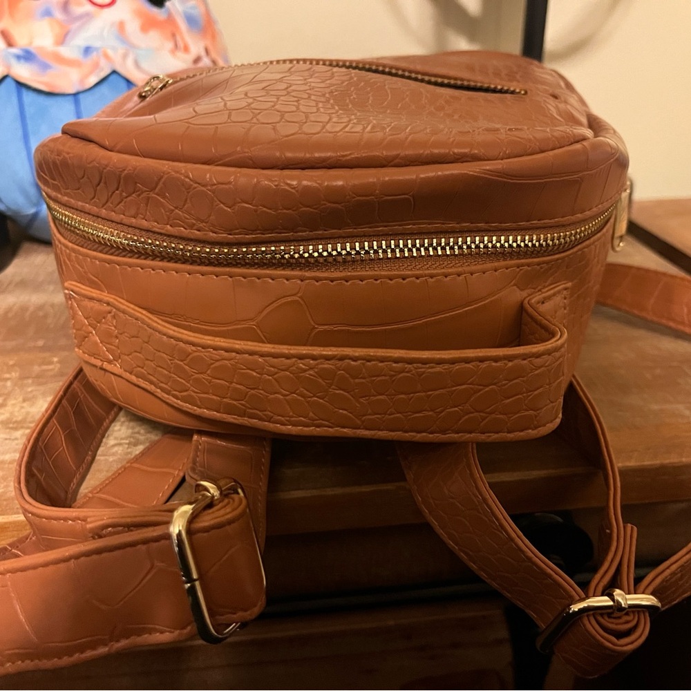 Wild Fable Croc-Embossed Leather Backpack - Picture 8 of 10